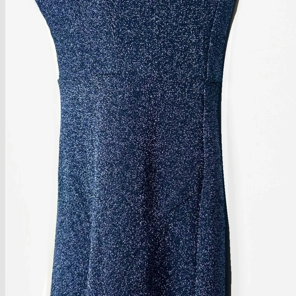 Strapless Glitter Blue Dress - Picture 10 of 12